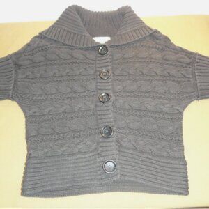 MICHAEL KORS szSM/PETITE CABLE KNIT CARDIGAN SHORT SLEEVE BUTTON SWEATER LD 6880